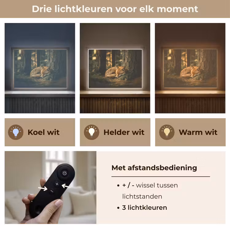 Lightbox - Wandlamp - Vos - Bos - Slapen — 8