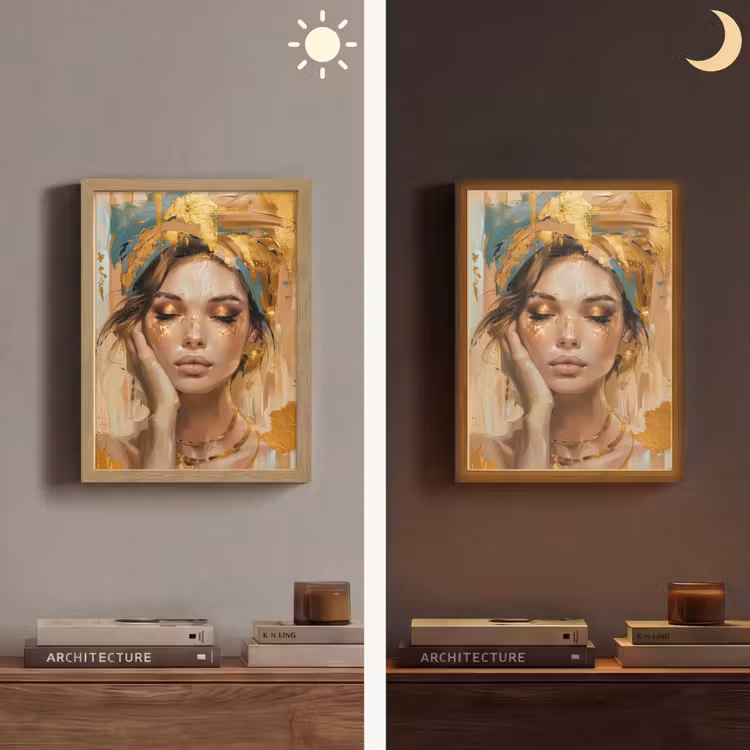 Lightbox - Wandlamp - Vrouwen - Portret - Luxe - Goud — 5