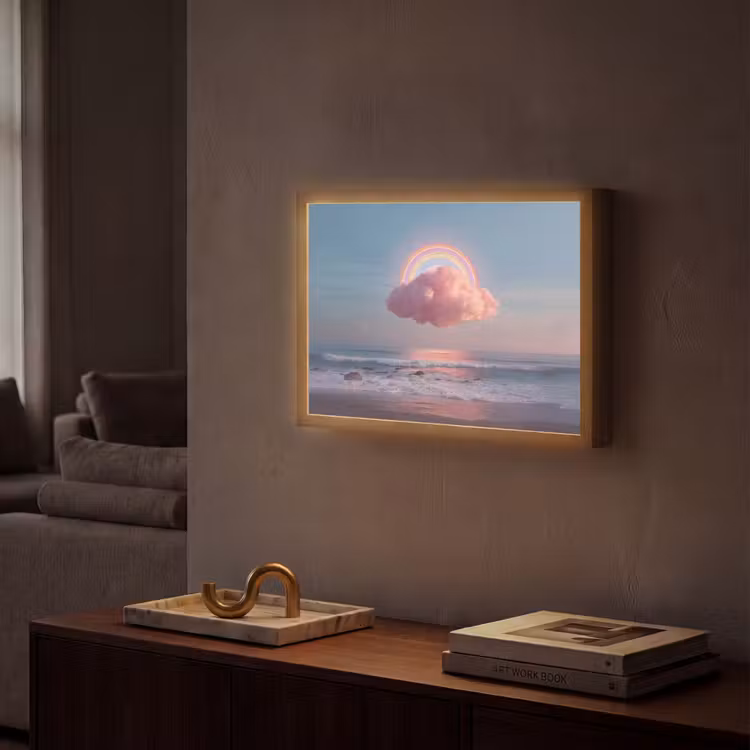 Lightbox - Wandlamp - Wolk - Regenboog - Zee — 2