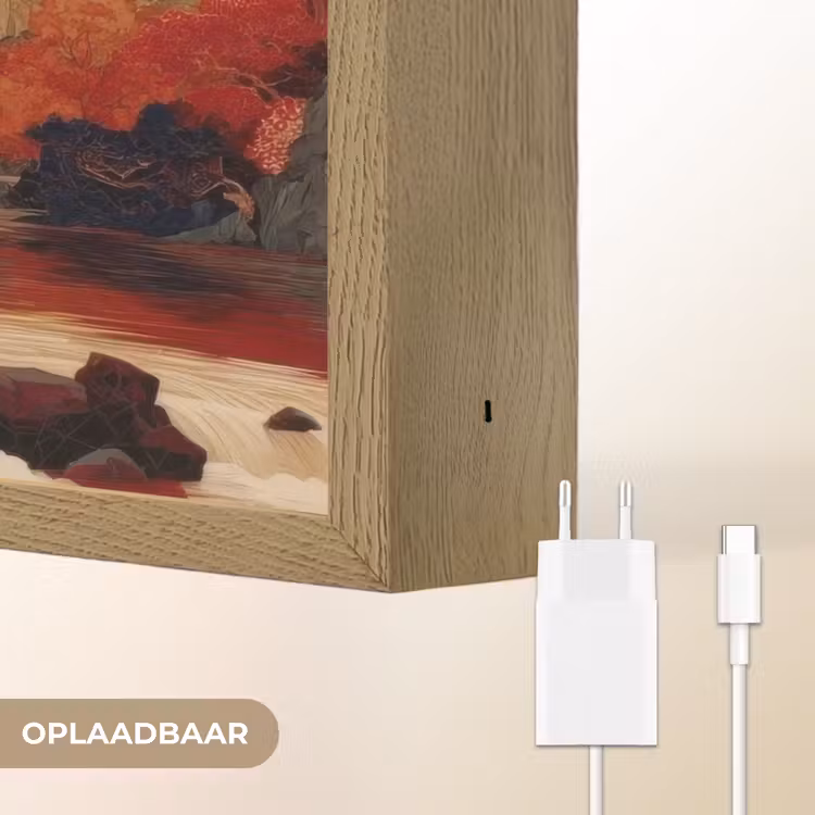 Lightbox - Wandlamp - Volle maan - Landschap - Waterval — 6