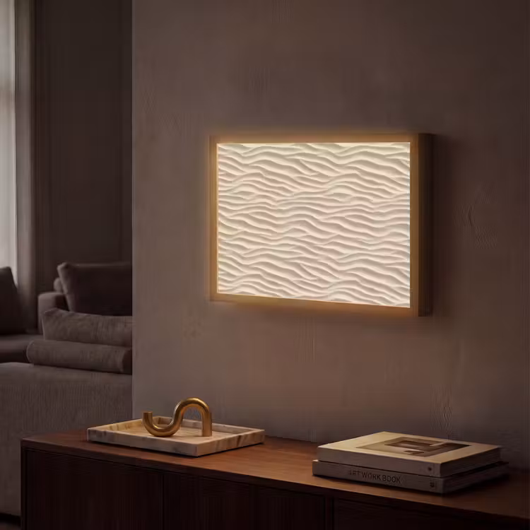 Lightbox - Wandlamp - Zand - Golven - Beige — 2