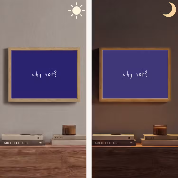 Lightbox - Wandlamp - Why not - Blauw - Handgeschreven — 6