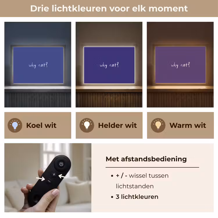 Lightbox - Wandlamp - Why not - Blauw - Handgeschreven — 8