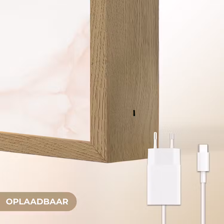 Lightbox - Wandlamp - Zalmroze - Marmer - Aders — 7
