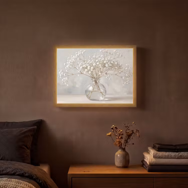 Lightbox - Wandlamp - Vaas - Gipskruid - Wit — 3