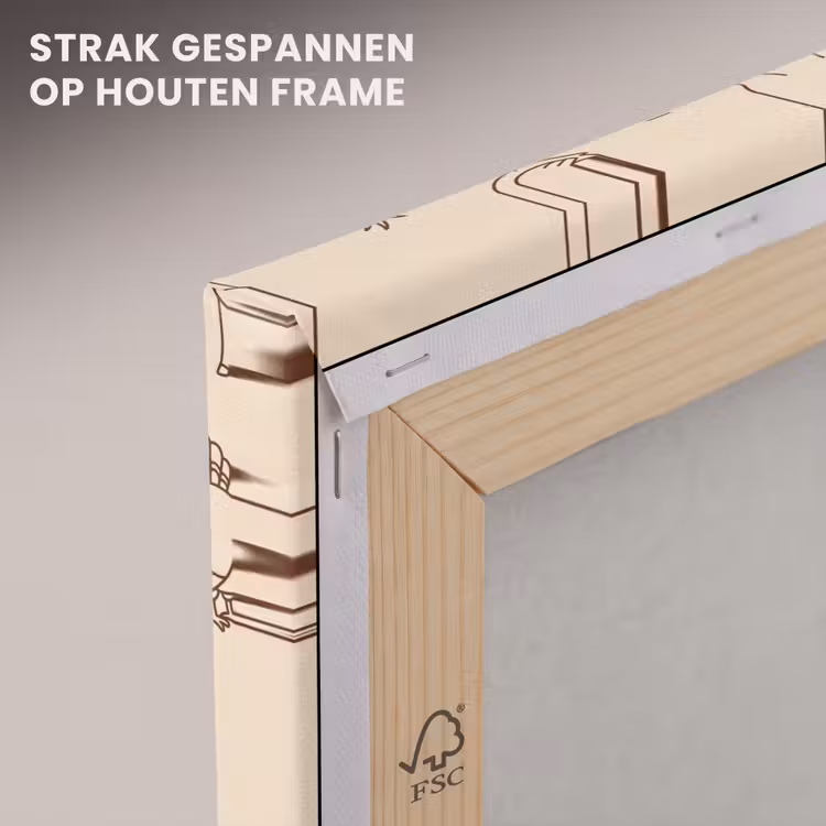 Canvas schilderij - Dieren - Patroon - Boerderij - Minimalistisch - Beige — 6