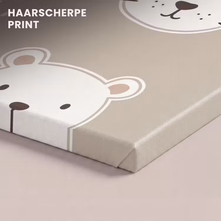 Canvas schilderij - Dieren - Patroon - Illustratie - Modern - Beige — 4