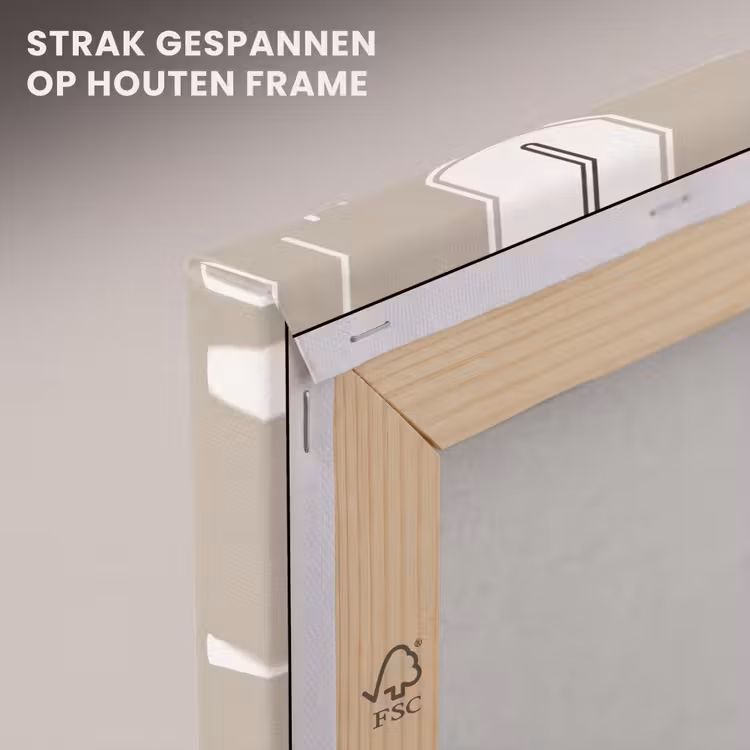 Canvas schilderij - Dieren - Patroon - Illustratie - Modern - Beige — 6