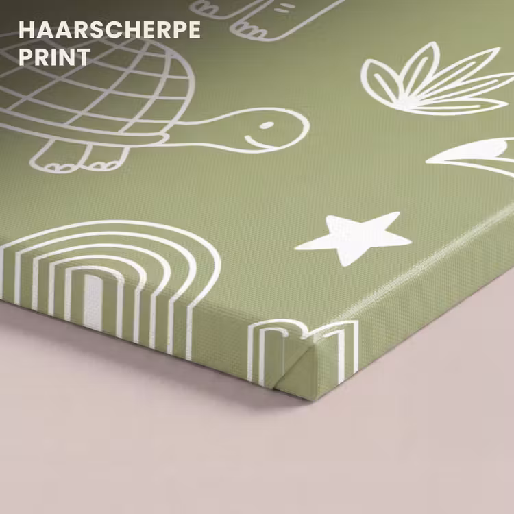 Canvas schilderij - Dieren - Patroon - Illustratie - Natuur - Groen — 4
