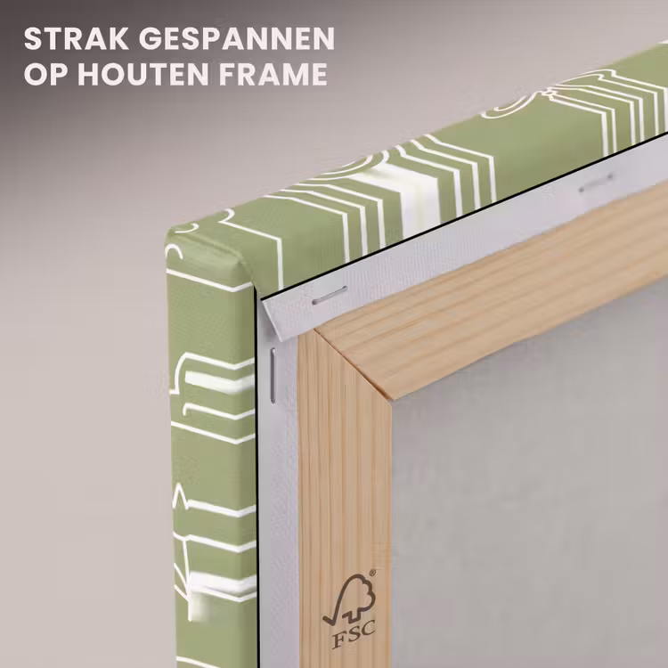 Canvas schilderij - Dieren - Patroon - Illustratie - Natuur - Groen — 6