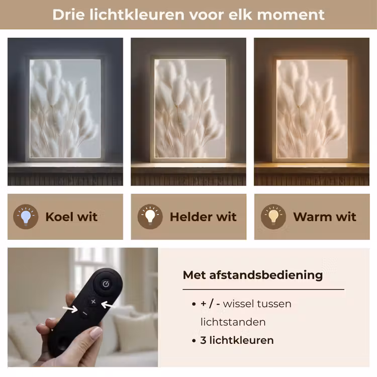 Lightbox - Wandlamp - Pluimen - Beige - Minimalistisch — 7