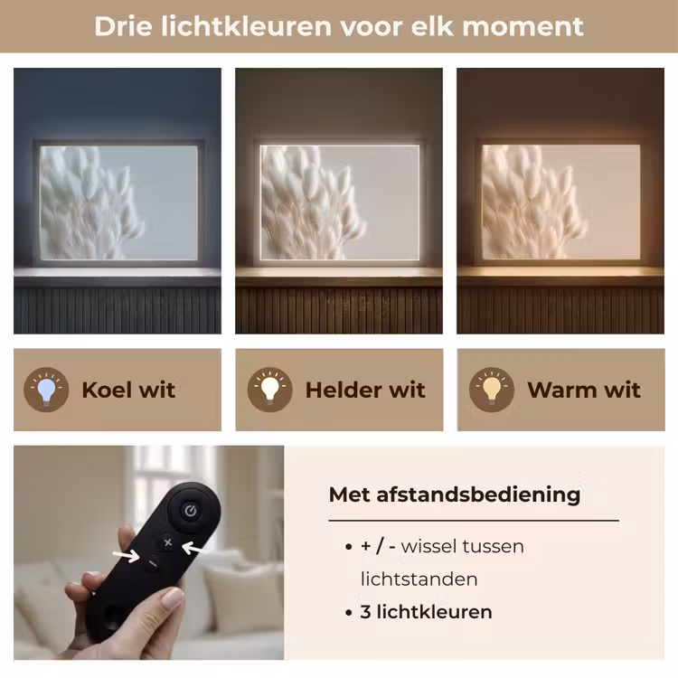Lightbox - Wandlamp - Pluimen - Beige - Minimalistisch — 8