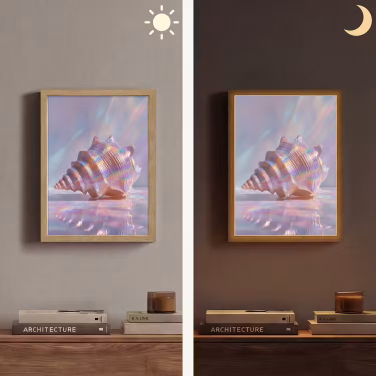 Lightbox - Wandlamp - Schelp - Glanzend - Regenboogtinten — 5