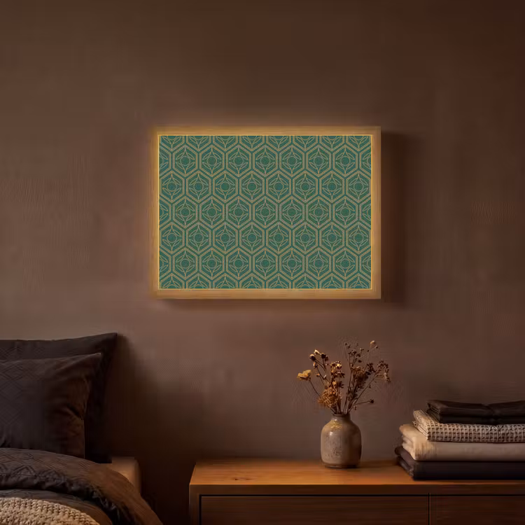 Lightbox - Wandlamp - Geometrisch - Patroon - Groen — 3