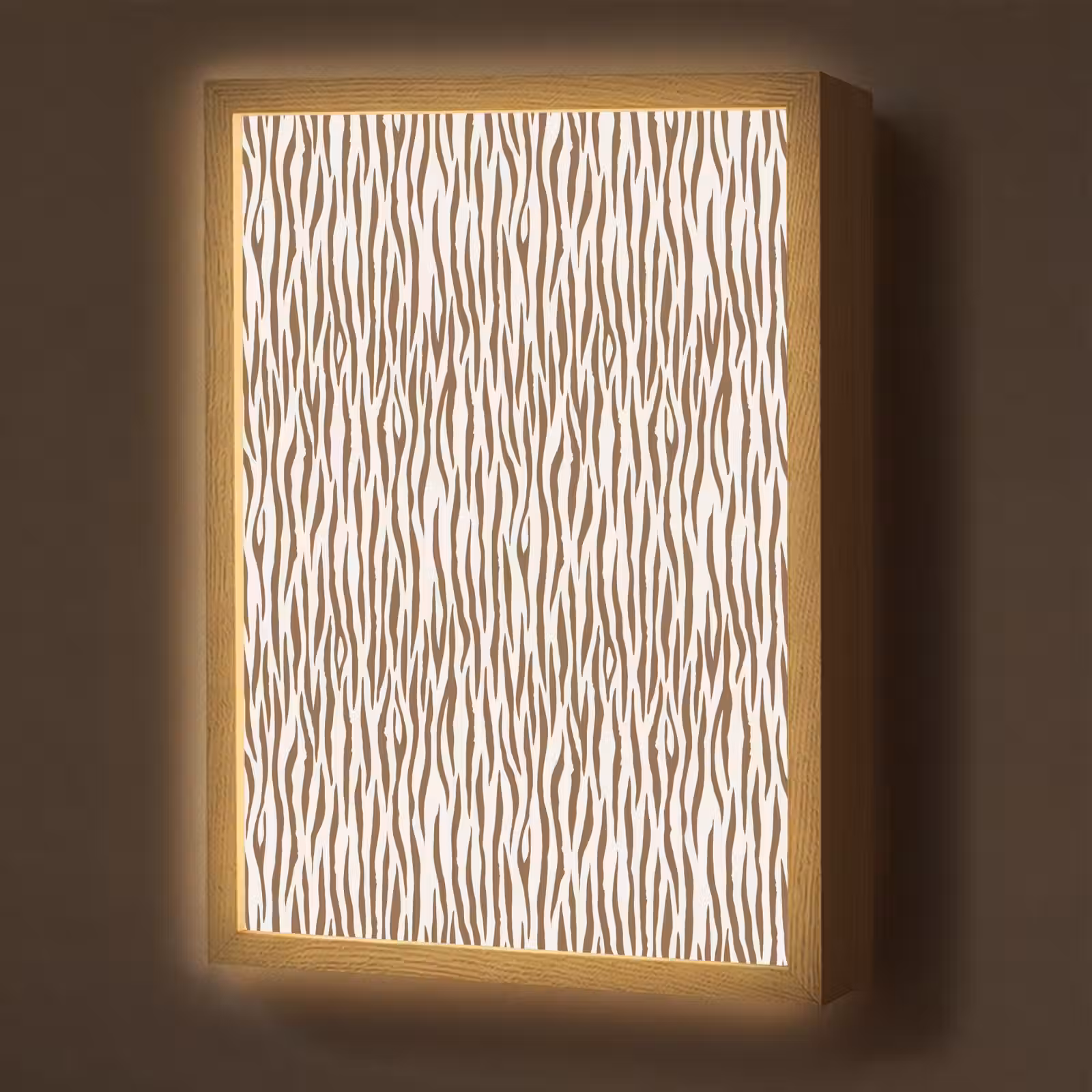 Lightbox - Wandlamp - Bruin - Patroon - Zebra — 1