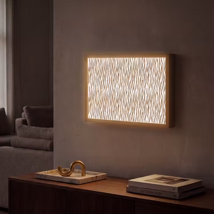 Lightbox - Wandlamp - Bruin - Patroon - Zebra — 2