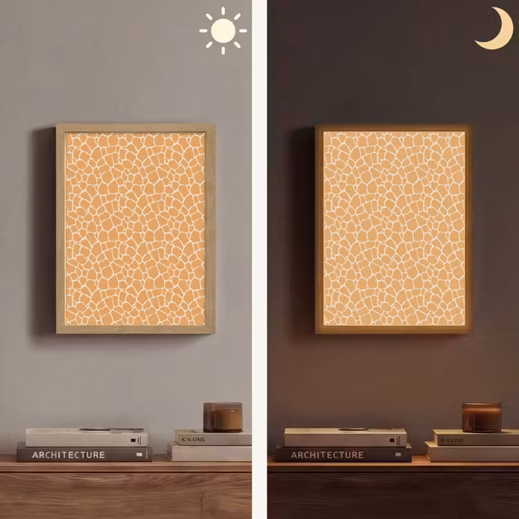Lightbox - Wandlamp - Giraf - Oranje - Patroon — 5