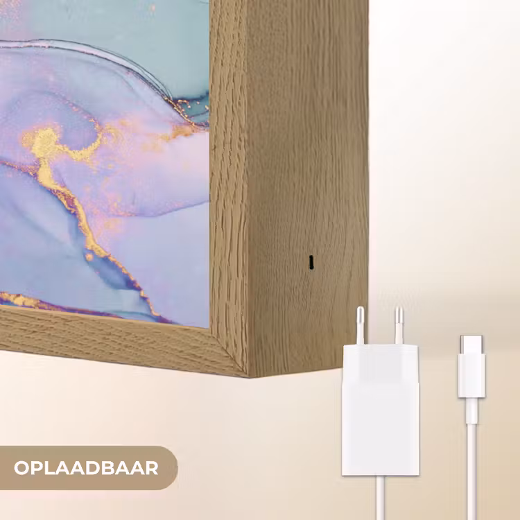 Lightbox - Wandlamp - Goud - Marmer - Paars — 7