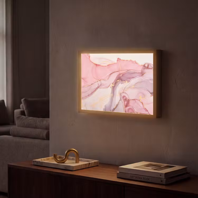 Lightbox - Wandlamp - Goud - Marmer - Roze — 2