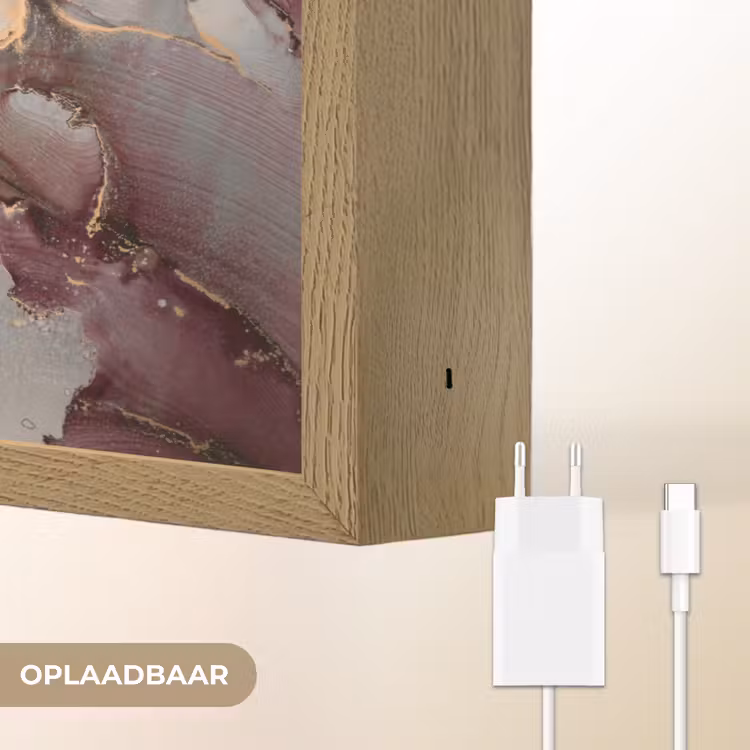 Lightbox - Wandlamp - Goud - Marmer - Paars — 7