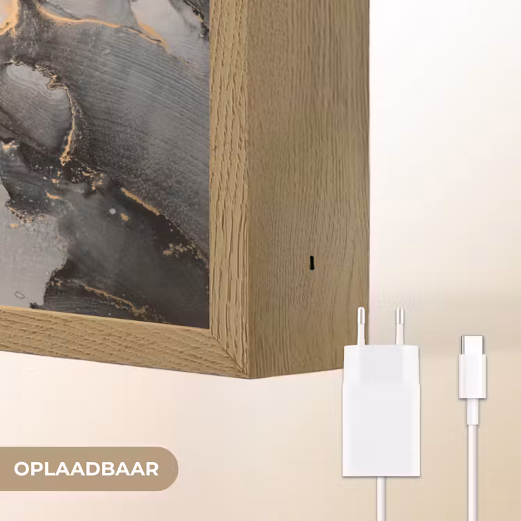Lightbox - Wandlamp - Grijs - Luxe  - Goud - Marmer — 7