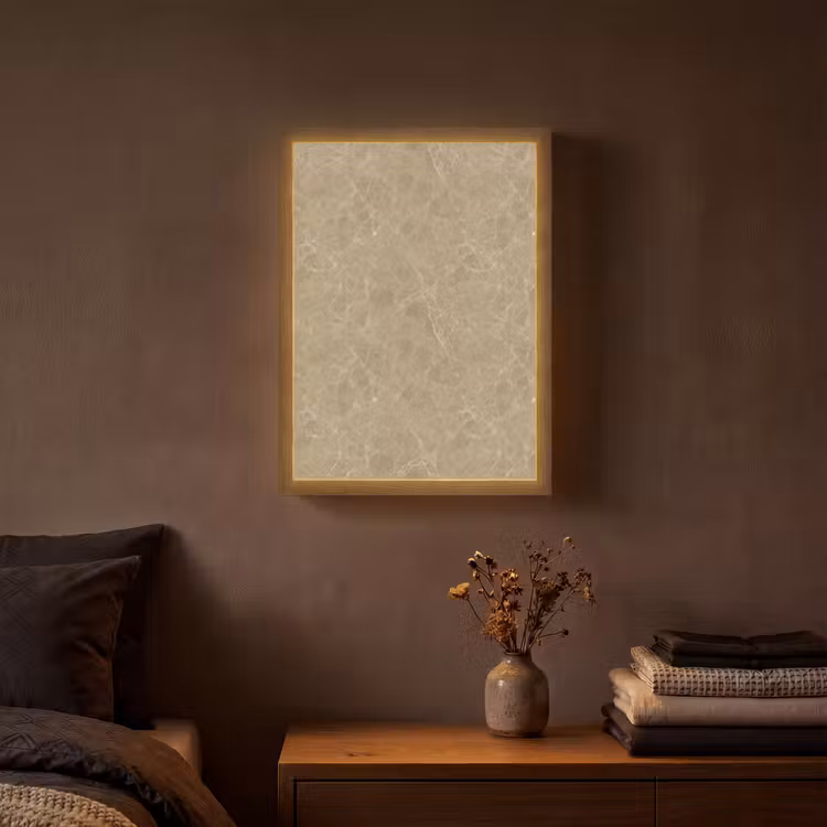 Lightbox - Wandlamp - Beige - Marmer - Witte aders — 3