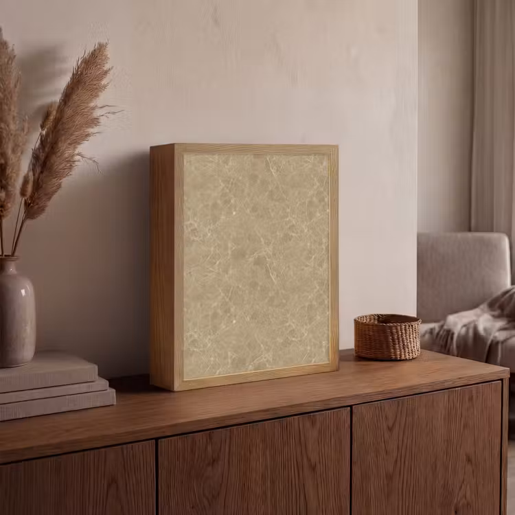 Lightbox - Wandlamp - Beige - Marmer - Witte aders — 4