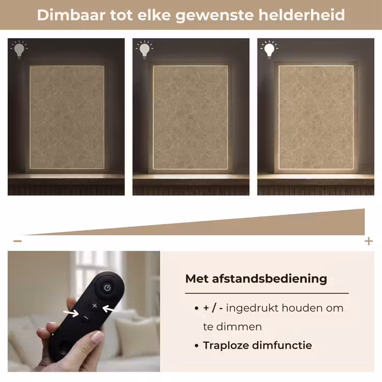 Lightbox - Wandlamp - Beige - Marmer - Witte aders — 8