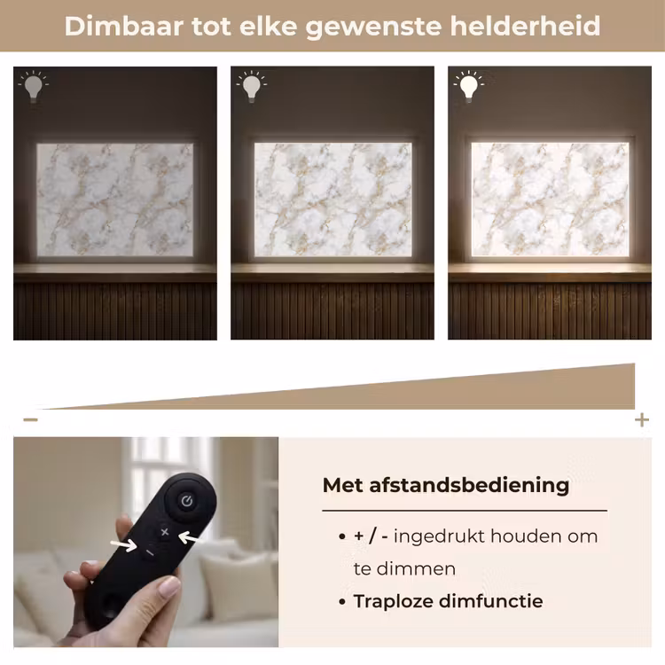 Lightbox - Wandlamp - Gouden aders - Marmer - Wit — 9