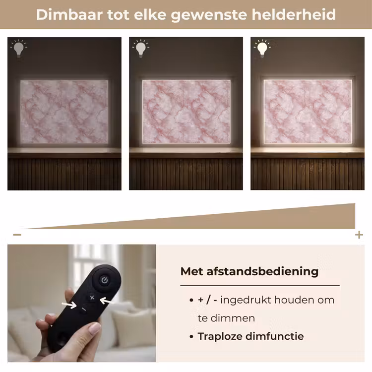 Lightbox - Wandlamp - Roze - Kwartsmarmer - Aders — 9