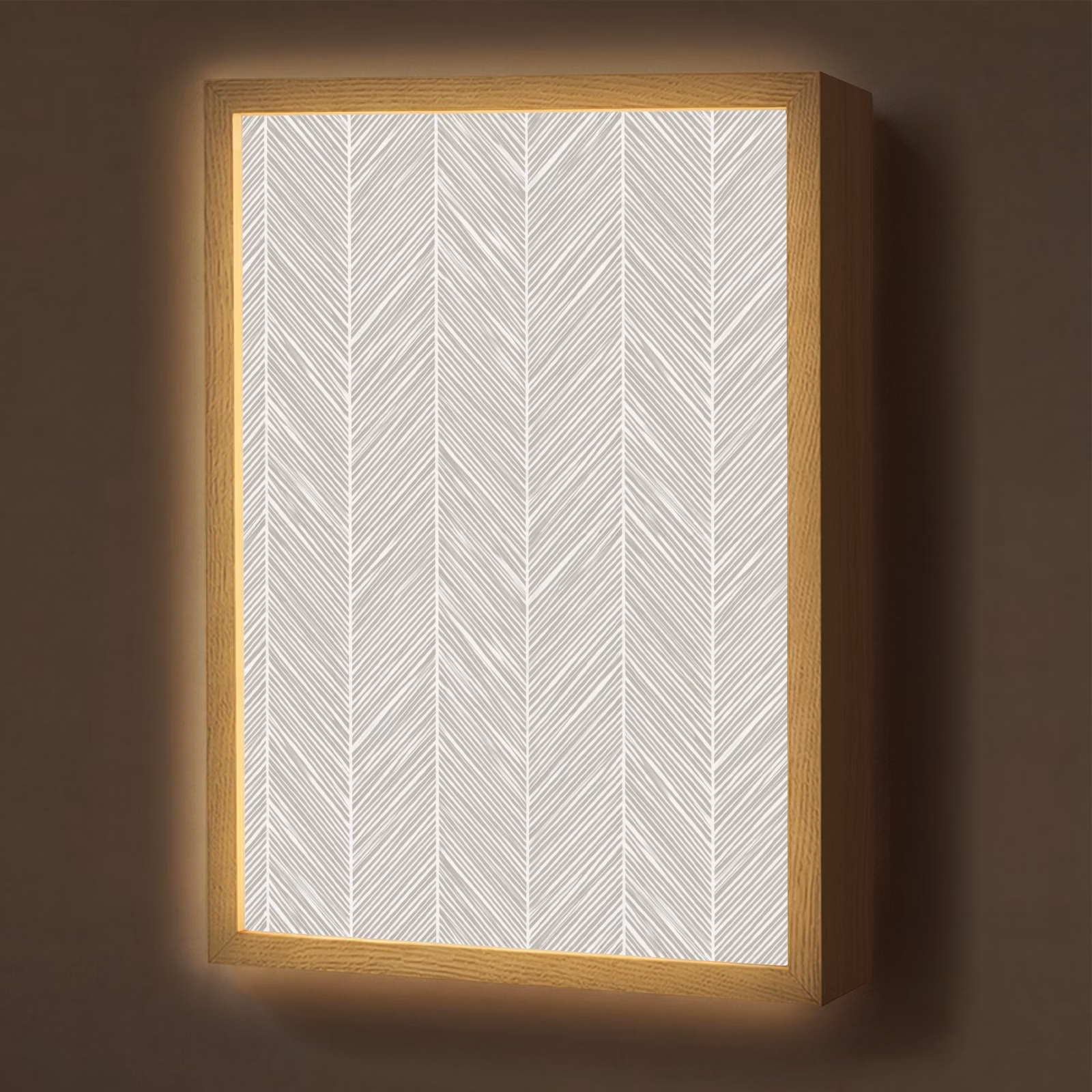 Lightbox - Wandlamp - Klassiek - Visgraat - Grijs — 1