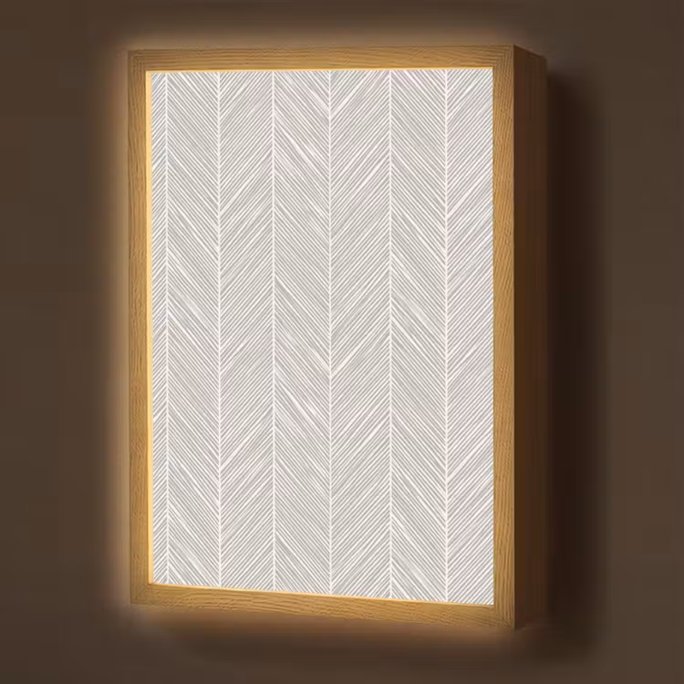 Lightbox - Wandlamp - Klassiek - Visgraat - Grijs — 1