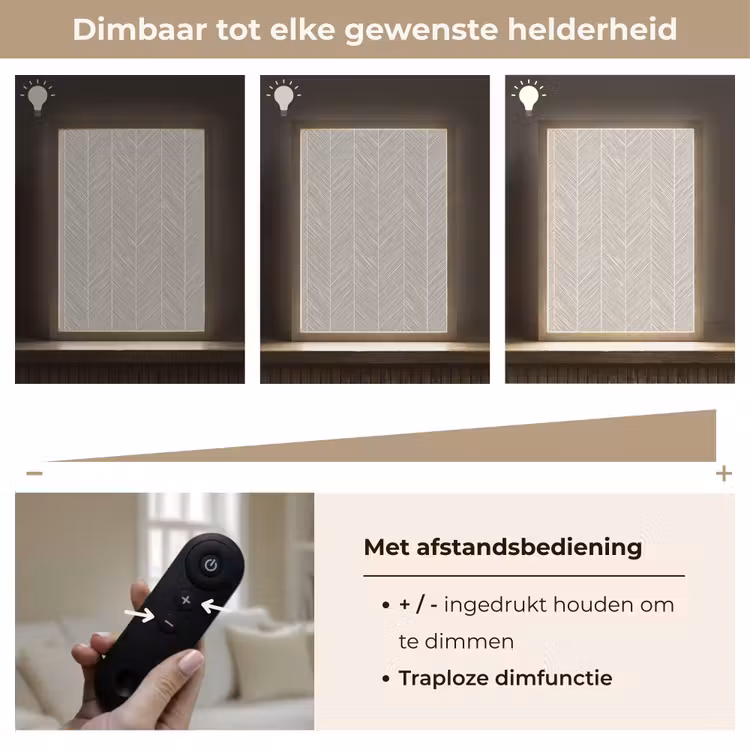 Lightbox - Wandlamp - Klassiek - Visgraat - Grijs — 8