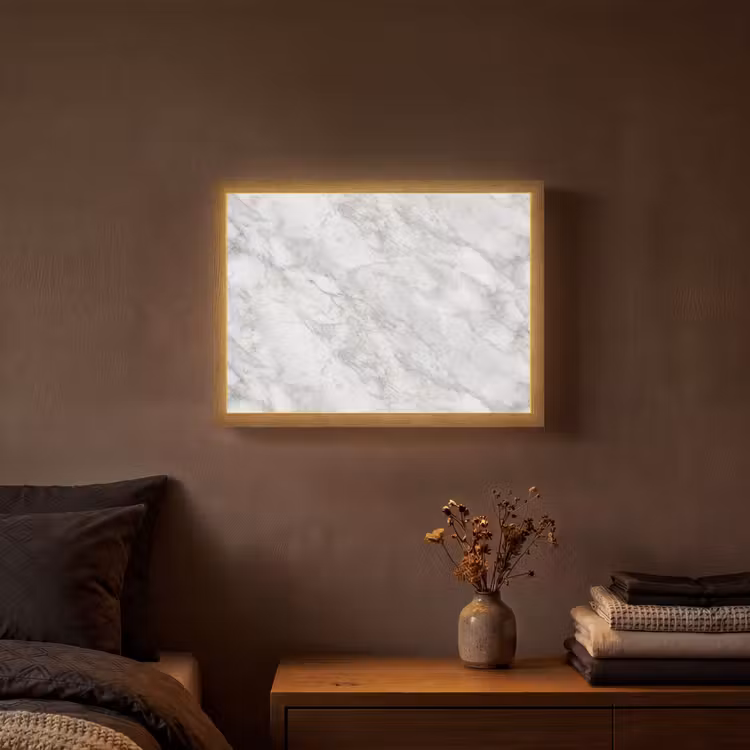 Lightbox - Wandlamp - Grijs - Wit - Marmer — 3