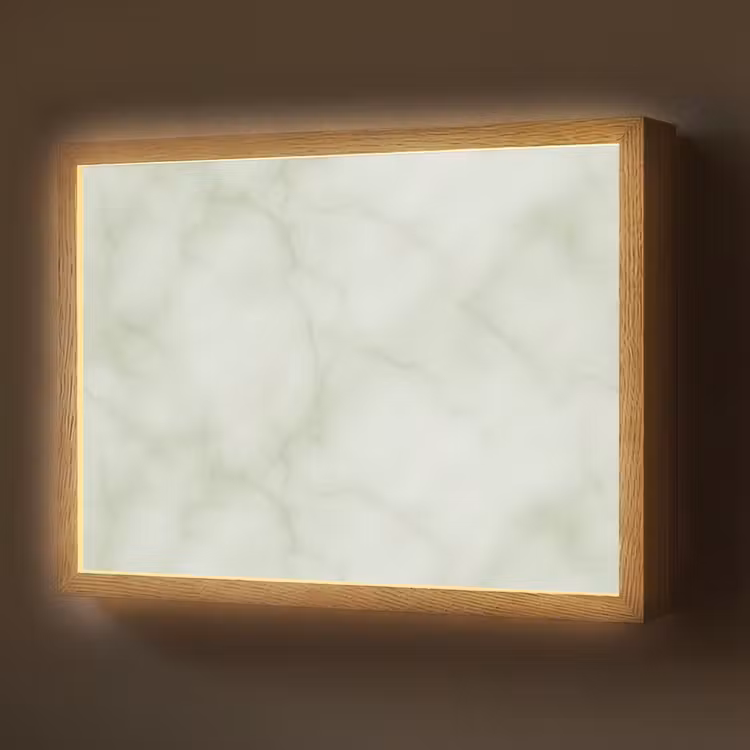 Lightbox - Wandlamp - Groen - Marmer - Aders