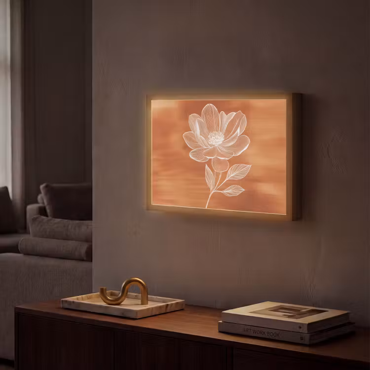 Lightbox - Wandlamp - Bloem - Minimalistisch - Wit — 2