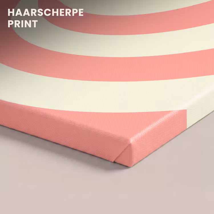 Canvas schilderij - Spiraal - Patroon - Abstract - Roze - Beige — 4
