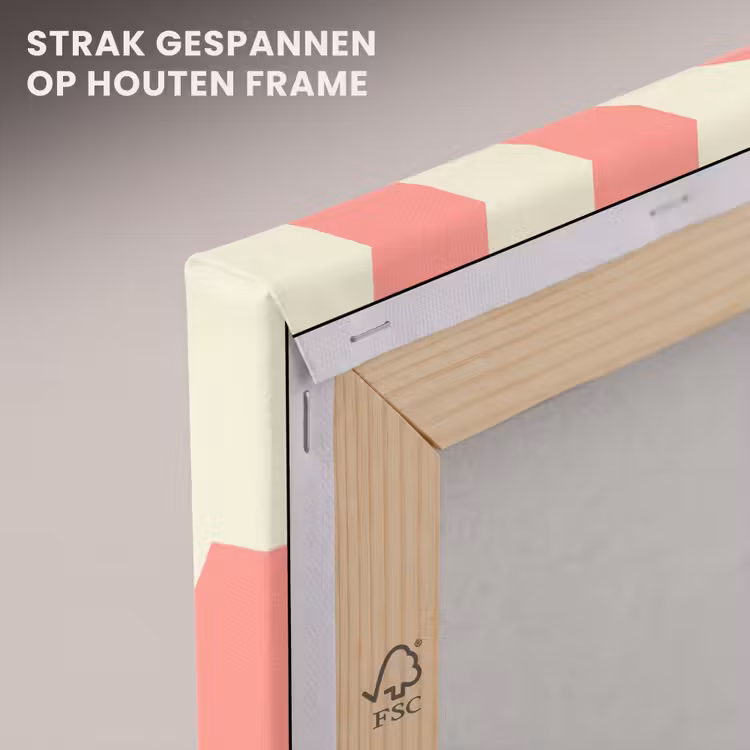 Canvas schilderij - Spiraal - Patroon - Abstract - Roze - Beige — 6