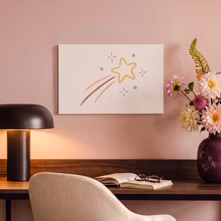Canvas schilderij - Ster - Vallend - Illustratie - Pastel — 5