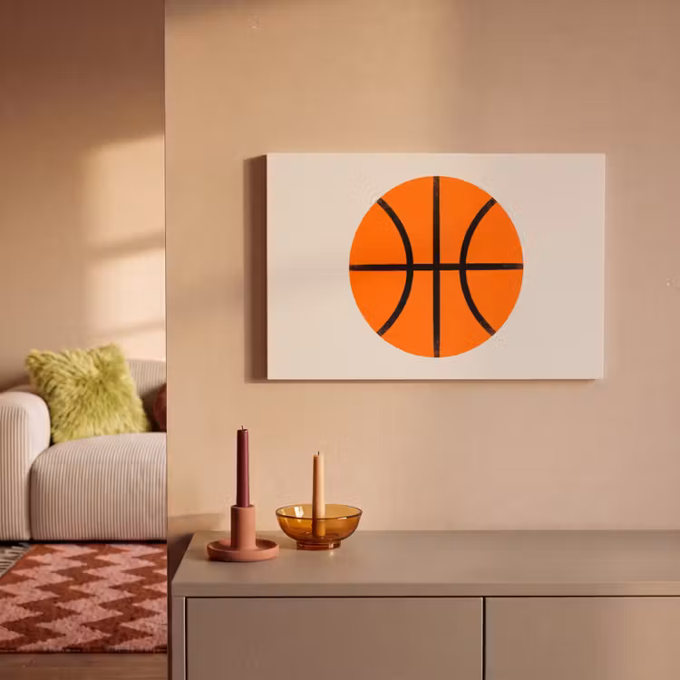 Canvas schilderij - Basketbal - Bal - Sport - Illustratie - Oranje — 1