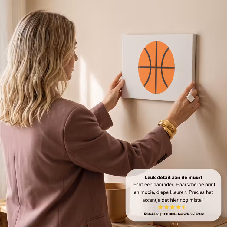 Canvas schilderij - Basketbal - Bal - Sport - Illustratie - Oranje — 2