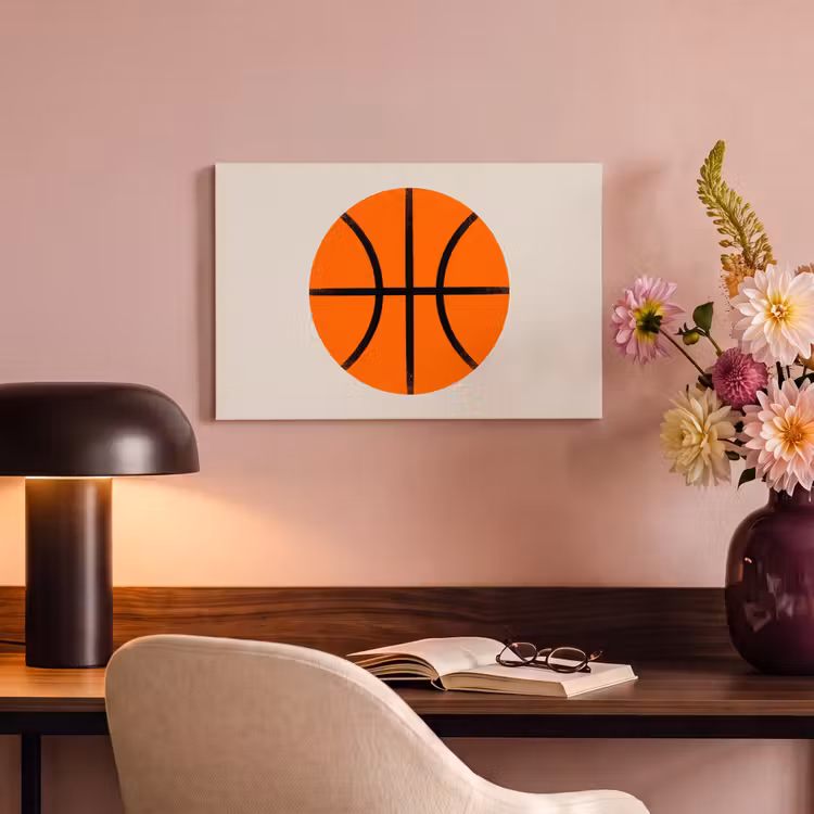 Canvas schilderij - Basketbal - Bal - Sport - Illustratie - Oranje — 5