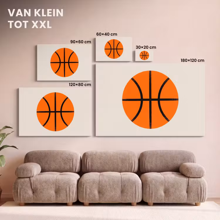 Canvas schilderij - Basketbal - Bal - Sport - Illustratie - Oranje — 7