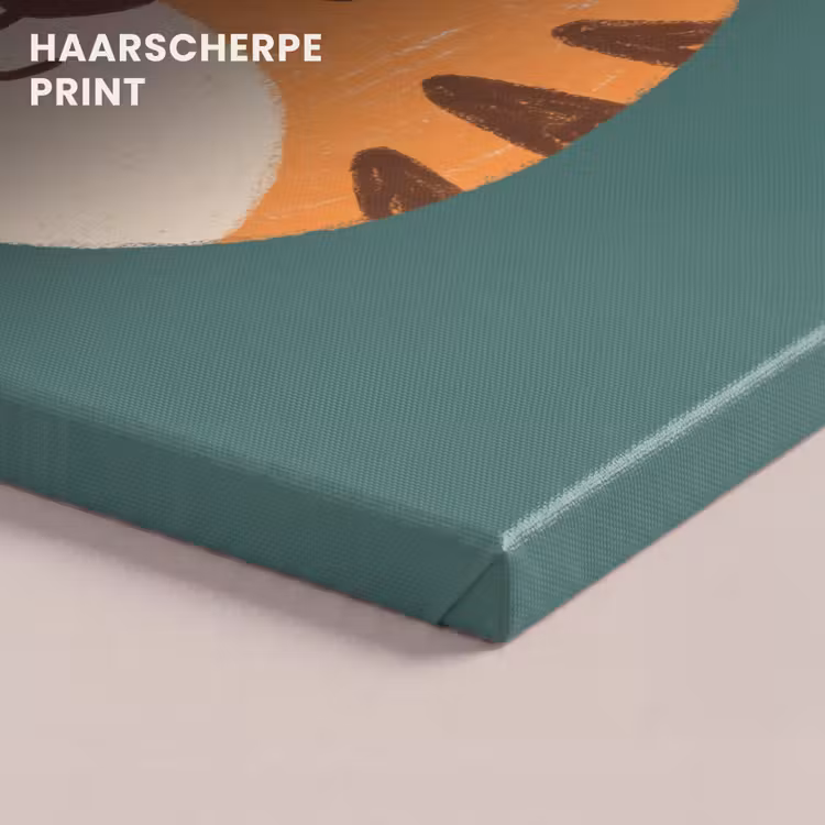 Canvas schilderij - Dieren - Kop - Oranje - Illustratie - Modern — 4