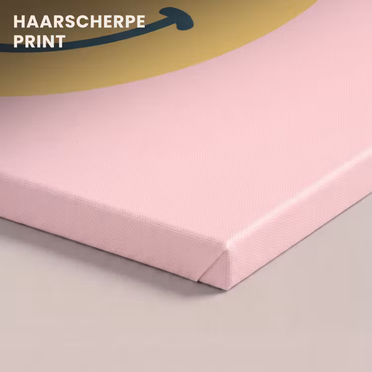 Canvas schilderij - Smiley - Geel - Roze - Symbool - Minimalistisch — 4