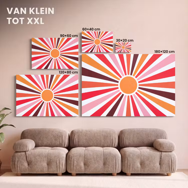 Canvas schilderij - Zon - Stralen - Abstract - Kleurrijk — 7