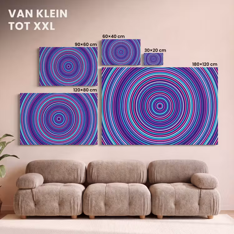 Canvas schilderij - Abstract - Cirkels - Kleurrijk — 7