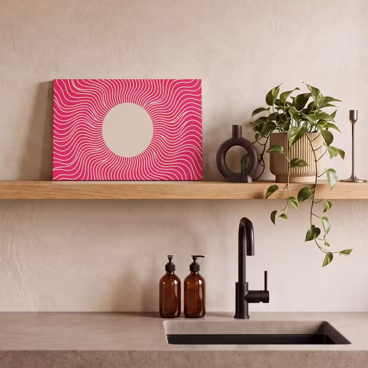Canvas schilderij - Abstract - Patroon - Roze — 3