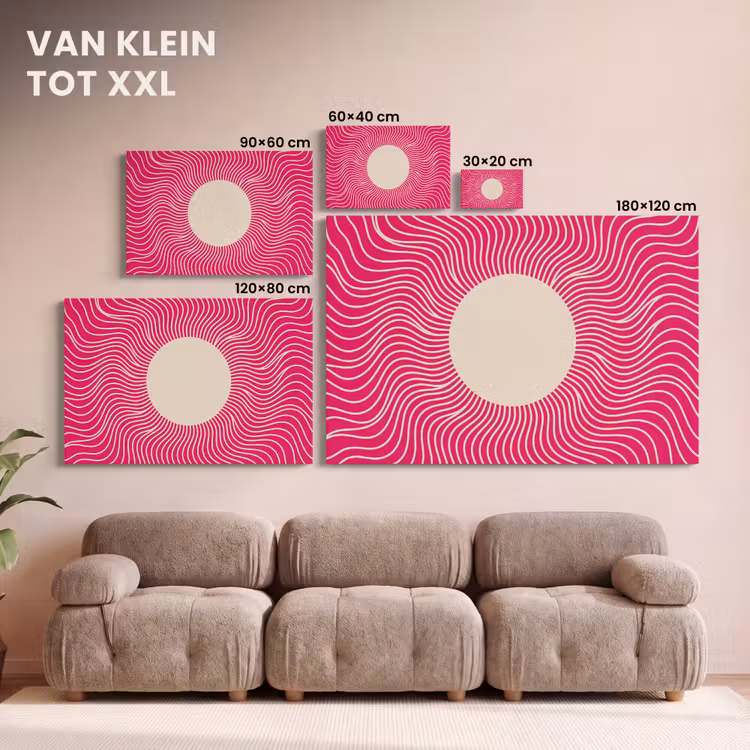 Canvas schilderij - Abstract - Patroon - Roze — 7