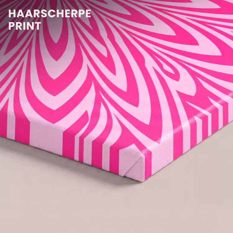 Canvas schilderij - Patroon - Optisch - Roze — 4